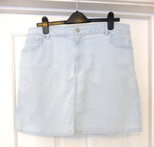 Falda corta de jean a rayas azul y blanco talla 18 F&F Jeans/ Denim Falda price