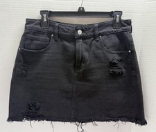PAC SUN Denim Envejecido Mini Talla 27 Negro Jean Falda Pacsun ¡Linda! Jeans/ Denim Falda price
