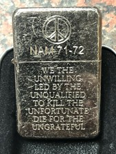 VIETNAM Veteran LIGHTER old silver finish *FREE ENGRAVING* Nam 71-72 war peace Lighter price