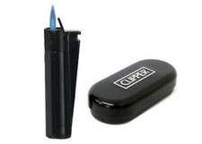 Matte Black Clipper JET LIGHTER in metal gift box Refillable gas blue flame Lighter price