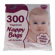 Bolsas de pañales desechables perfumadas con asas de corbata paquete de 300 Bolsas desechables para pañales price