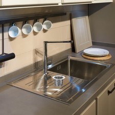 Paquete de 1 cesta coladora de fregadero de acero inoxidable duradera para fregadero de cocina plateada Sink price