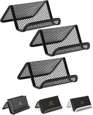 3 Piezas Soporte Tarjetas Metal Malla Negro Escritorio Oficina Portatarjetas Business Card Soporte price