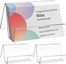 Soporte de Tarjetas de Negocio de Acrilico 3 Piezas Portatarjetas de Visita para Escritorio Business Card Soporte price
