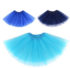 FALDA TUTU Azul Adulto Niños Vestido Elegante Disfraz Halloween Fiesta Baile Escuela Falda de niña price