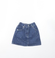 Minifalda Xceed Niñas Azul Algodón Talla 3 Años Botón Regular Falda de niña price