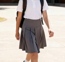 Uniforme Escolar Falda/Skort GRIS 3-4 Edad Protección Teflón~BIENZONE~NUEVO CON ETIQUETAS Falda de niña price