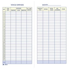 Diario de gastos de vehículo Adams, 3,25 x 6,25 pulgadas, 3-1/4" x 6-1/4", blanco Pre- Printed Forms y Notebooks price
