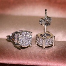 PENDIENTES PEQUEÑOS HELADOS RELLENOS DE ORO BLANCO DE 18 QUILATES HECHOS CON CRISTALES DE SWAROVSKI WG33 Swarovski Pendientes price