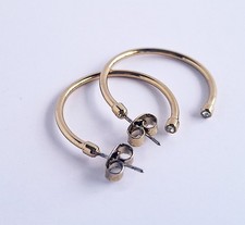DYRBERG/KERN Gold Tone Open Hoop Earrings Swarovski Stud Swarovski Pendientes price