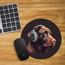 Alfombrilla de ratón redonda Chocolate Labrador divertida computadora PC computadora portátil regalo juegos Mouse Colchoneta price