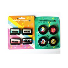 IMANES DE FRIGORÍFICO RETRO VINILO - CASSETTE 4 UNIDADES/PACK  FRIDGE MAGNET Frigorífico Vinilo price
