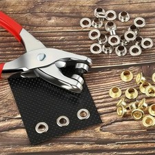 Kit completo de herramientas perforadoras de orificios alicates de ojales de acero con 100 piezas juego de manualidades de ojales Hole Punch price