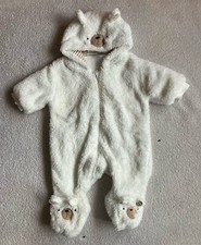 Bebé - Niña Niño Cochecito de Nieve Traje Coche Abrigo Crema Esponjoso Peluche Capucha Invierno Recién Nacido Abrigo para bebé price