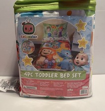 Juego de cama CoComelon de 4 piezas para niños pequeños ropa de cama para niños sábanas funda de almohada colcha nuevo Bebé Bedspread Set price