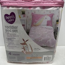 Juego de cama 4 piezas Pink Magical Wishes unicornio niño pequeño NUEVO edredón, 2 sábanas, estuche Bebé Bedspread Set price