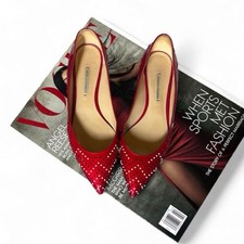 Nicholas Kirkwood Zapatos planos de ballet de charol rojo con lunares, EU 39 US 9 Bailarinas price
