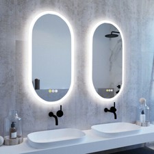 Espejo de Baño LED Ovalado 32"-47" con Luz Antiniebla 3 Colores Regulable Memorizar Baño Espejo price