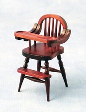Silla Alta Para Bebés De Color Caoba Casa De Muñecas Miniatura 1:12 115 TUMDEE Alta Silla price