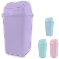 Cubo de basura de plástico pastel con tapa giratoria para polvo hogar cocina oficina baño nuevo Oficina Basura Bin price