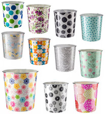 Cubo de basura de papel de 7,7 L redondo plástico floral oficina baño cocina Oficina Basura Bin price