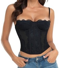 Raxnode Encaje Bustier Corsé Prendas para el torso para Mujer - Sexy Salir Fiesta Club Top con Bustier price
