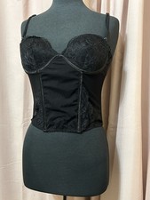 Bustier Mujer Negro Talla M Encaje Corsé Top Red Acolchado Sujetador y Gancho Cierres Bustier price