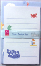 DAISO Sea Creature Mini Letter Envelope Set Made in Japan Shark Dolphin Envelope price