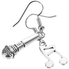 Pendientes colgantes para mujer con notas de joyería musical Pendientes de plata price
