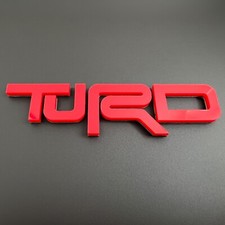 ONE (1) Red TURD Emblem Badge Fits Toyota Teq Trd FJ Camry 4 Runner Tacoma Runner price