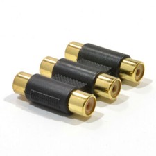 Acoplador de fono RCA dorado unión cable de sonido compuesto AV triple enchufe audio enchapado RCA Cable price