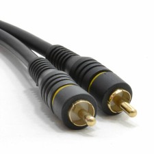 Cable de fono RCA chapado en oro COAX de audio digital premium de 75 ohmios de 1,5 m [negro] RCA Cable price