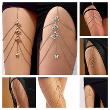 Mujeres Pierna Sexy Muslo Multicapa Cadena Colgante Cristal Playa Cuerpo Cadena Joyería Cuerpo Chain price