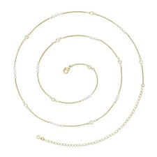 Cadenas corporales ajustables de oro amarillo de 14K en la cintura del vientre - perlas y diamantes 31,5"+6 Cuerpo Chain price