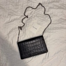 Bolso Bandolera Marc Jacobs Cartera con Cadena Mujer Negro Cocodrilo Cuero Repujado Cuerpo Chain price