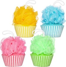 Esponja de Ducha Baño Cupcakes Set de 4 Esponjas Exfoliantes Corpo Ducha Set price
