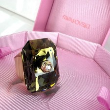 Anillo SWAROVSKI Numina talla 52 UK L corte octágono gris chapado en oro de 18 quilates Swarovski Anillo price