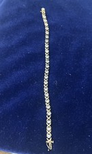 Brazalete Tenis Firmado "925 SK9" Chapado en Oro 22K, Diamante 7" 5mm, 10.2gramos Leer Diamond Bracelet price