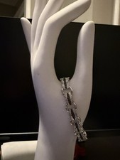 Brazalete de diamantes de plata de ley para mujer estampado de diseñador probado Diamond Bracelet price