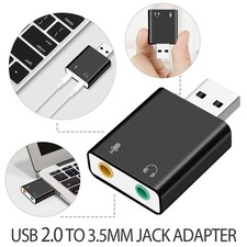 Tarjeta de sonido 3D USB 2.0 a 3.5mm Adaptador de audio Conector de auriculares Micrófono estéreo Sound Card price