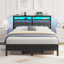 Marco De Cama Con Plataforma Tapizada Cabecero Cuero Cajón Almacenamiento Completo Cama Marco price