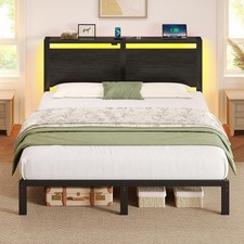 Marco De Cama Con Plataforma Tapizada Cabecero Cuero Cajón Almacenamiento Completo Cama Marco price