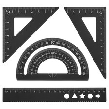 Juego de 4 paquetes (negro, 21 cm/8") para transportador de reglas cuadradas y triangulares Set Square price
