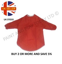 Delantal impermeable para niños bata pintura arte artesanía - rojo - elige el tamaño Painting Apron price