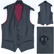 Chaleco de vestir formal gris oscuro vintage talla pequeña UK 36 para hombre Vest de hombre price