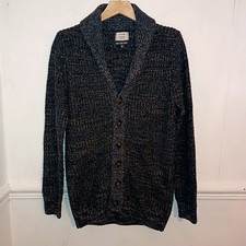 Cárdigan George Para Hombres Azul Talla UK S Pequeño Grueso Tejido Pescador Preppy Heritage Cardigans de hombre price