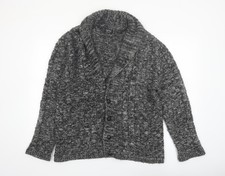 Cárdigan boohooMAN Para Hombre Gris Grueso Tejido Cuello Chal Talla M Cardigans de hombre price