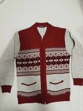 Cárdigan Bellisimo Para Hombre Vintage Cremallera Completa con Bolsillos, Talla M, Hecho en Inglaterra Cardigans de hombre price