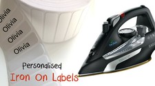30 etiquetas personalizadas con nombre plancha negras uniforme escolar cuidado hogar etiquetas niños School Etiqueta price
