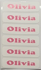 Plancha en etiquetas con nombre Uniforme Escolar Personalizado PE En Rosa Pack de 50 School Etiqueta price